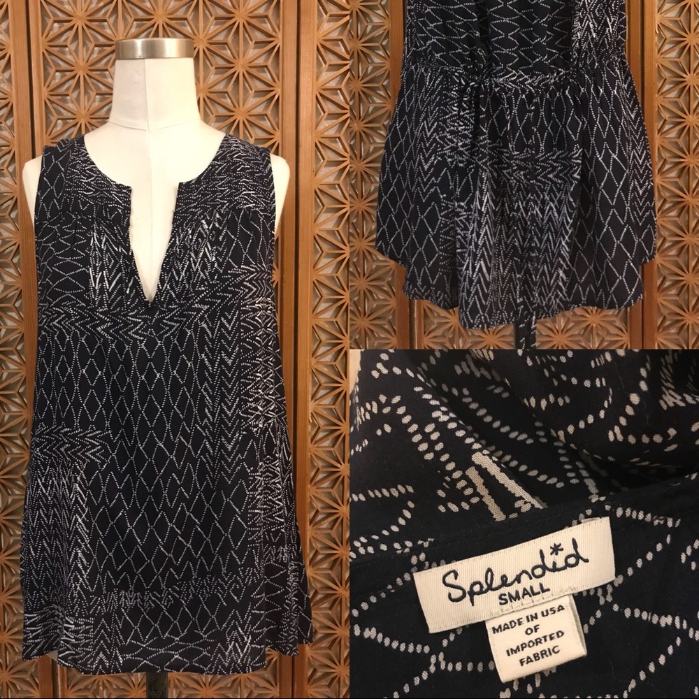 Splendid Sleeveless Blue Blouse Size Small